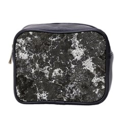 Dark Marble Camouflage Texture Print Mini Toiletries Bag (two Sides)