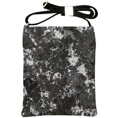 Dark Marble Camouflage Texture Print Shoulder Sling Bag by dflcprintsclothing