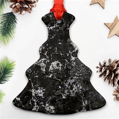 Dark Marble Camouflage Texture Print Ornament (christmas Tree)  by dflcprintsclothing