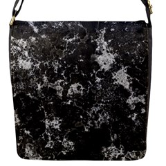 Dark Marble Camouflage Texture Print Flap Closure Messenger Bag (s) by dflcprintsclothing