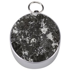 Dark Marble Camouflage Texture Print Silver Compasses by dflcprintsclothing