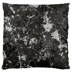 Dark Marble Camouflage Texture Print Large Flano Cushion Case (one Side) by dflcprintsclothing