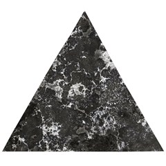 Dark Marble Camouflage Texture Print Wooden Puzzle Triangle by dflcprintsclothing