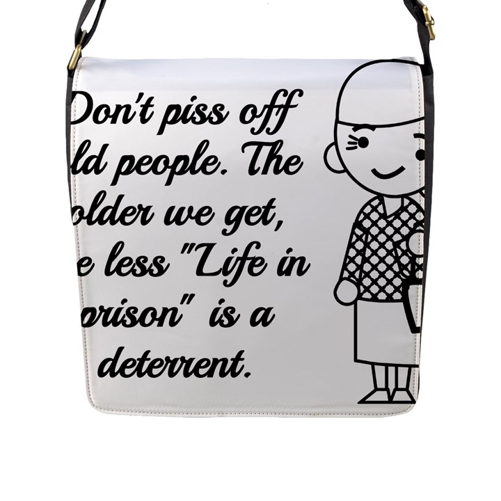 Don t Pi$$ Off Old People Flap Closure Messenger Bag (L)