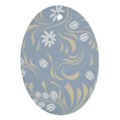 Folk Flowers Pattern Floral Surface Design Seamless Pattern Ornament (oval) by Eskimos