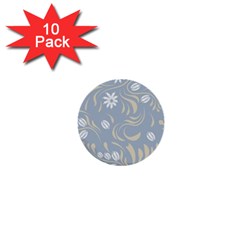 Folk Flowers Pattern Floral Surface Design Seamless Pattern 1  Mini Buttons (10 Pack)  by Eskimos