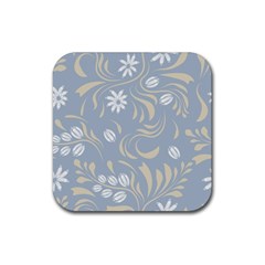 Folk Flowers Pattern Floral Surface Design Seamless Pattern Rubber Coaster (square)  by Eskimos