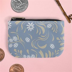 Folk Flowers Pattern Floral Surface Design Seamless Pattern Mini Coin Purse by Eskimos