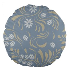 Folk Flowers Pattern Floral Surface Design Seamless Pattern Large 18  Premium Round Cushions