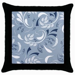 Folk Flowers Pattern Floral Surface Design Seamless Pattern Throw Pillow Case (black) by Eskimos