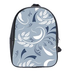 Folk Flowers Pattern Floral Surface Design Seamless Pattern School Bag (xl)