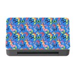 Multicolored Butterflies Fly On A Blue Background Memory Card Reader with CF Front