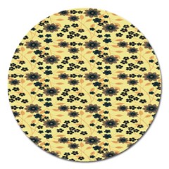 Floral Magnet 5  (round) by Sparkle