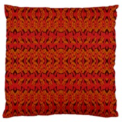 Red Pattern Large Cushion Case (one Side) by Sparkle