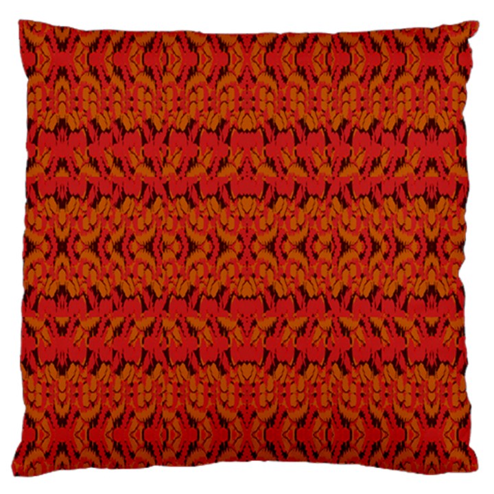 Red Pattern Large Cushion Case (One Side)