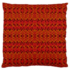 Red Pattern Large Flano Cushion Case (one Side)