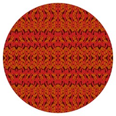 Red Pattern Round Trivet