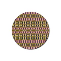 Digital Illusion Rubber Round Coaster (4 Pack)  by Sparkle