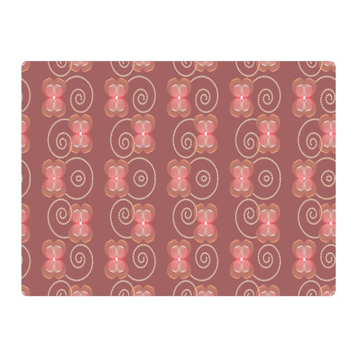 Flowers Pattern Double Sided Flano Blanket (Mini) 