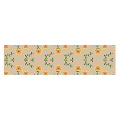 Flowers Pattern Satin Scarf (oblong) by Sparkle