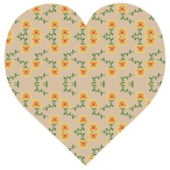 Flowers Pattern Wooden Puzzle Heart by Sparkle