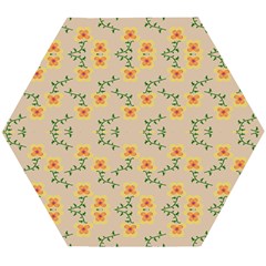 Flowers Pattern Wooden Puzzle Hexagon by Sparkle