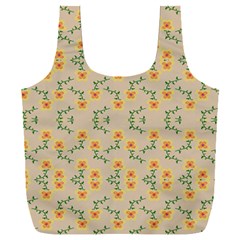 Flowers Pattern Full Print Recycle Bag (xxl) by Sparkle