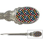 Multicolored Donuts On A Black Background Letter Opener Front