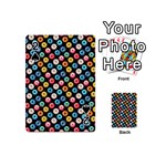 Multicolored Donuts On A Black Background Playing Cards 54 Designs (Mini) Front - Spade2