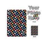 Multicolored Donuts On A Black Background Playing Cards 54 Designs (Mini) Front - Spade5