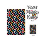 Multicolored Donuts On A Black Background Playing Cards 54 Designs (Mini) Front - Diamond9