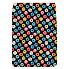 Multicolored Donuts On A Black Background Removable Flap Cover (l) by SychEva