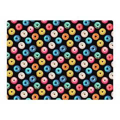 Multicolored Donuts On A Black Background Double Sided Flano Blanket (mini)  by SychEva