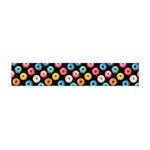 Multicolored Donuts On A Black Background Flano Scarf (Mini) Front