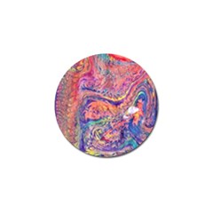 Painted Feathers Golf Ball Marker by kaleidomarblingart