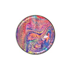 Painted Feathers Hat Clip Ball Marker (4 Pack) by kaleidomarblingart