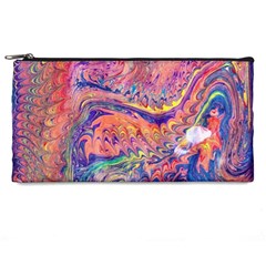 Painted Feathers Pencil Case by kaleidomarblingart