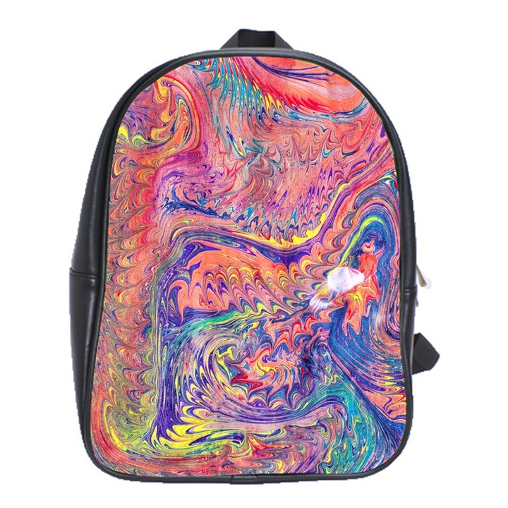 Painted feathers School Bag (XL)