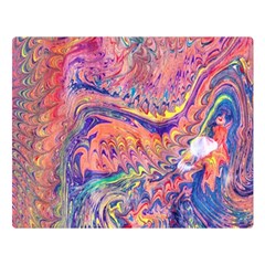 Painted Feathers Double Sided Flano Blanket (large)  by kaleidomarblingart