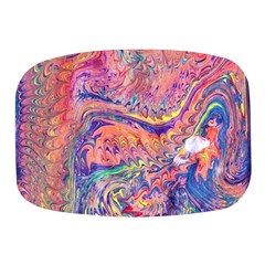 Painted Feathers Mini Square Pill Box