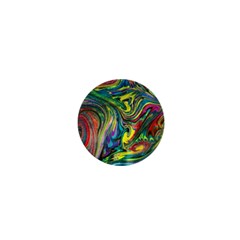 Intricate Painted Swirls 1  Mini Buttons by kaleidomarblingart