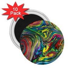 Intricate Painted Swirls 2 25  Magnets (10 Pack)  by kaleidomarblingart