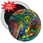 Intricate painted swirls 3  Magnets (100 pack) Front