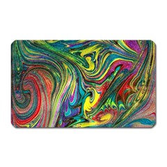 Intricate Painted Swirls Magnet (rectangular) by kaleidomarblingart