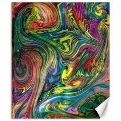 Intricate Painted Swirls Canvas 8  X 10  by kaleidomarblingart