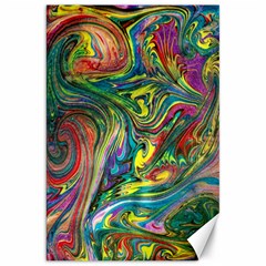 Intricate Painted Swirls Canvas 20  X 30  by kaleidomarblingart