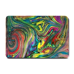 Intricate Painted Swirls Small Doormat  by kaleidomarblingart