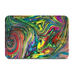 Intricate Painted Swirls Plate Mats by kaleidomarblingart