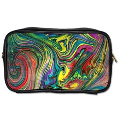 Intricate Painted Swirls Toiletries Bag (one Side) by kaleidomarblingart