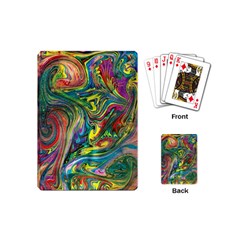 Intricate Painted Swirls Playing Cards Single Design (mini) by kaleidomarblingart